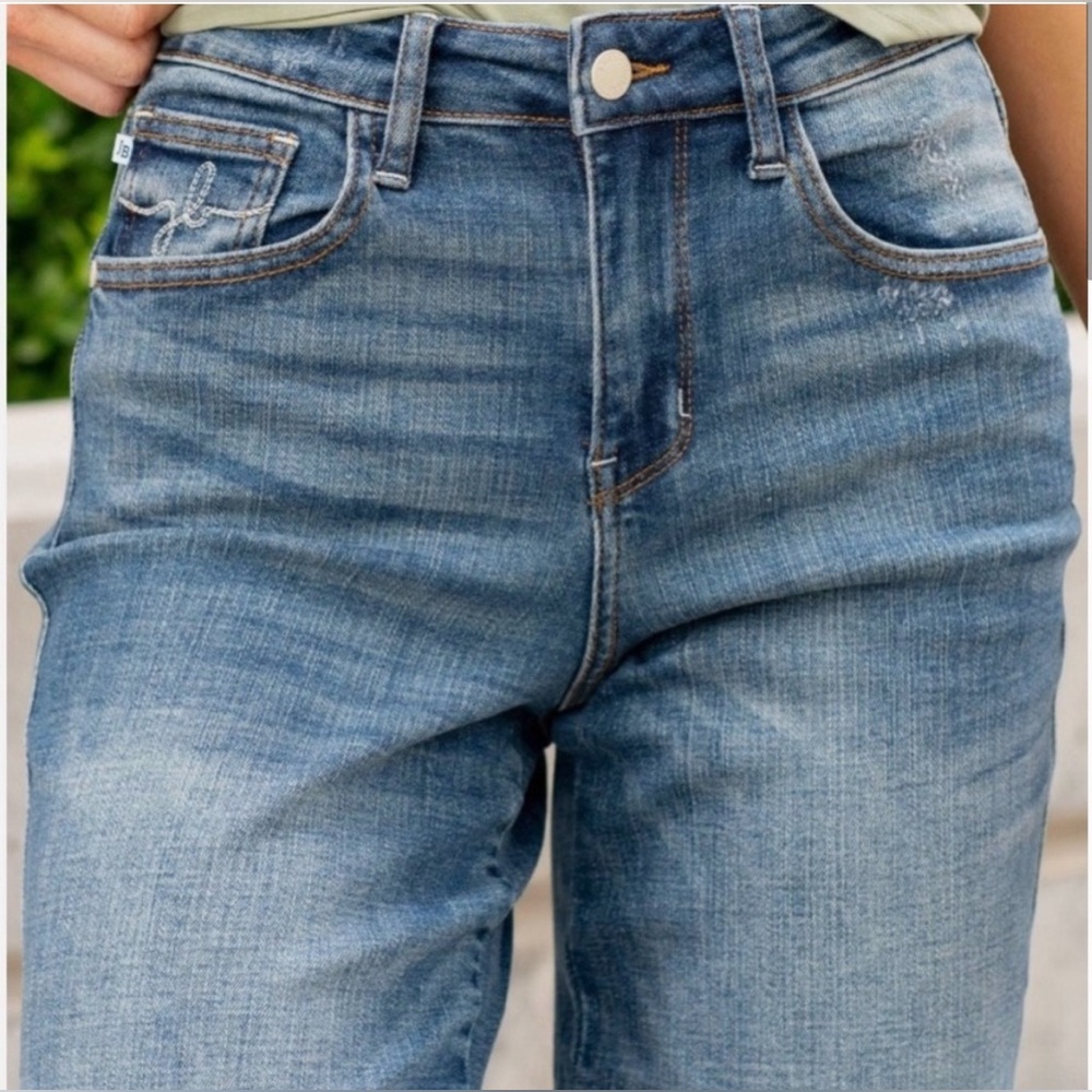 Judy Blue Women's Flare Jeans in Blue - Picture 7 of 16